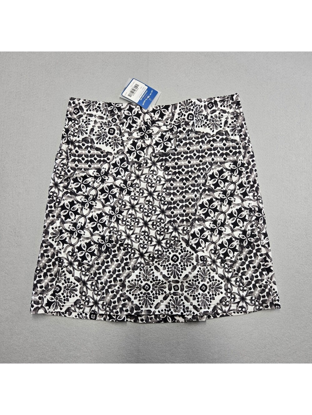 RipSkirt Hawaii Wrap Skirt Womens M Mosaic Black Knit Hook and Loop NWT 201P